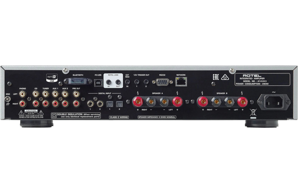 Rotel A14MKII Integrated Amplifier | 80W Class AB & 32-Bit DAC