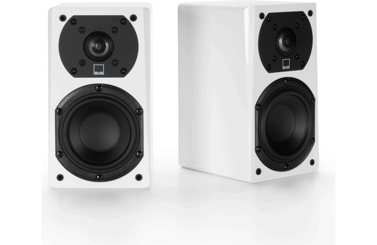 SVS Prime Satellite Speakers Gloss White | Compact Home Theater | The Grid