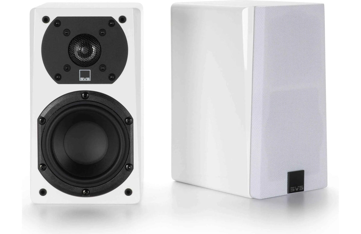 SVS Prime Satellite Speakers Gloss White | Compact Home Theater | The Grid
