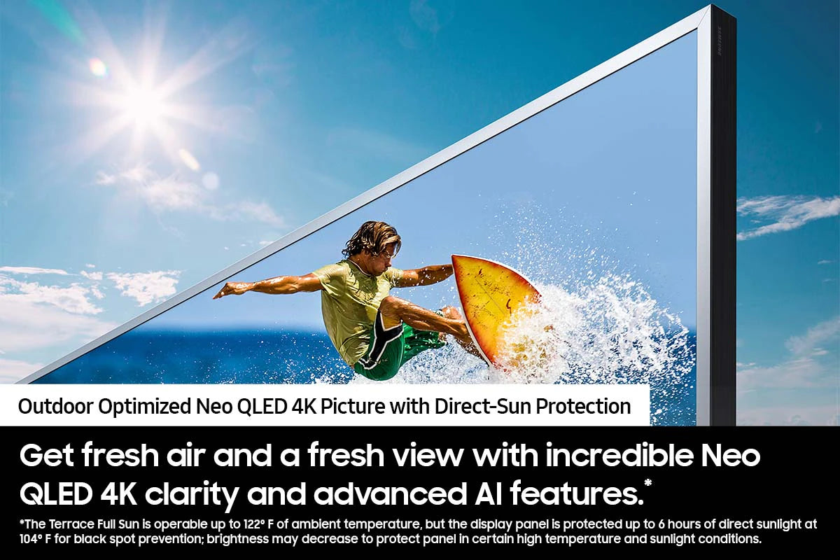Samsung The Terrace 65" Full Sun Outdoor TV | The Grid