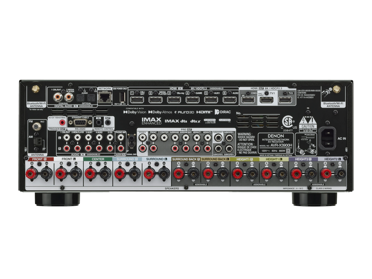 Denon AVR-X3900H 9.4-Channel 8K AV Receiver | The Grid HiFi