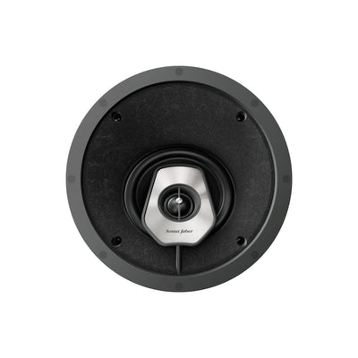 A front view of the Sonus faber PC-562P custom installation 2-way point in-ceiling speaker from the Palladio collection.