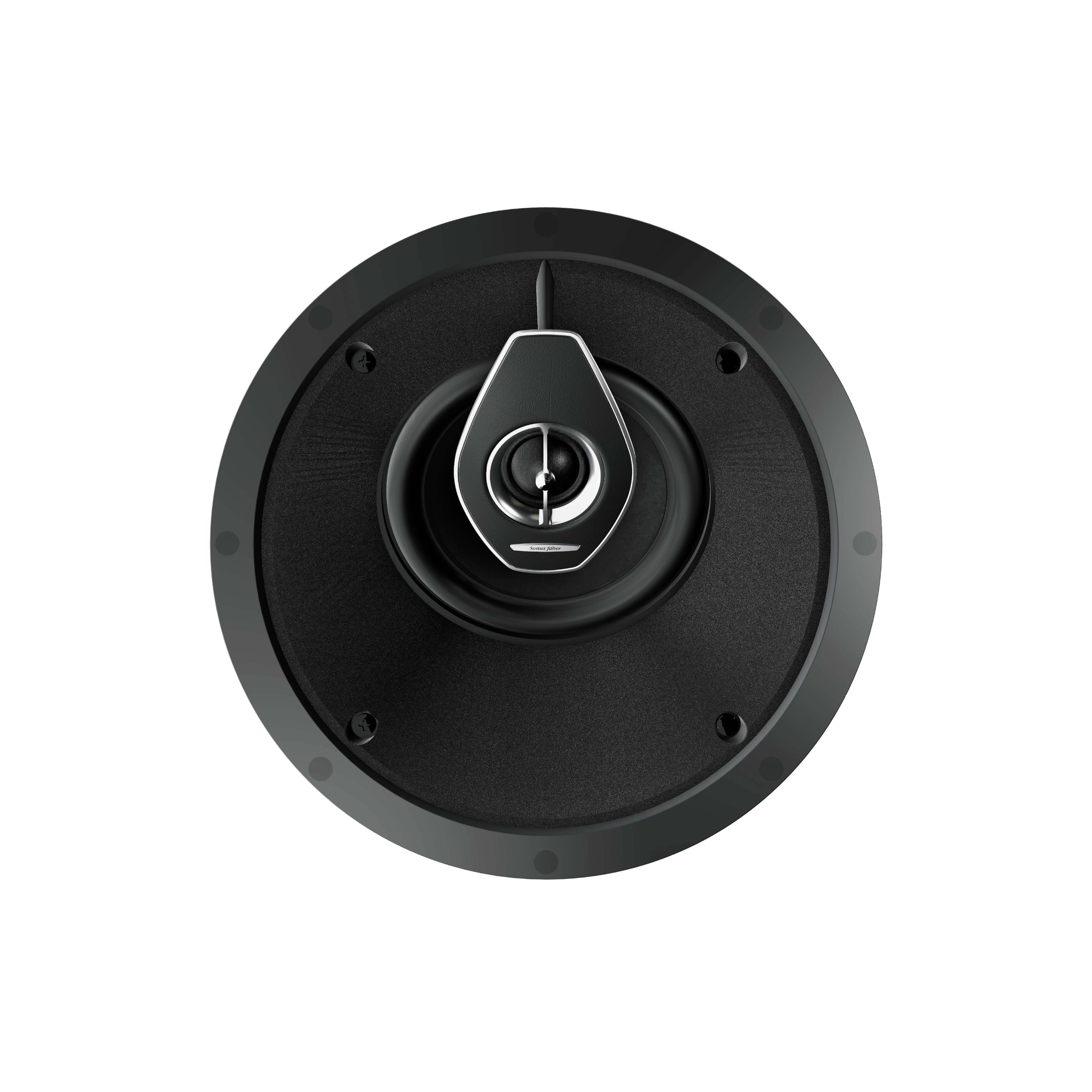 A front view of the Sonus faber PC-662P custom installation 2-way point in-ceiling speaker from the Palladio collection.