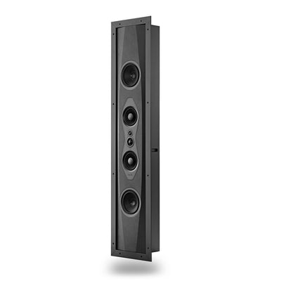 Sonus faber Arena 30 4-way in-wall speaker in black, highlighting exquisite Italian design, ready for custom installation.