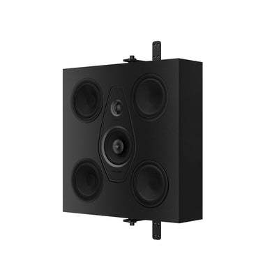 Detailed shot of the Sonus faber Arena 10 3-way in-wall/in-ceiling speaker, poised for custom installation.