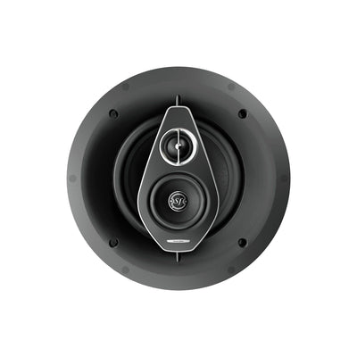 Close-up of the Sonus faber PC-683 3-way in-ceiling speaker system without the grille, showcasing intricate details.