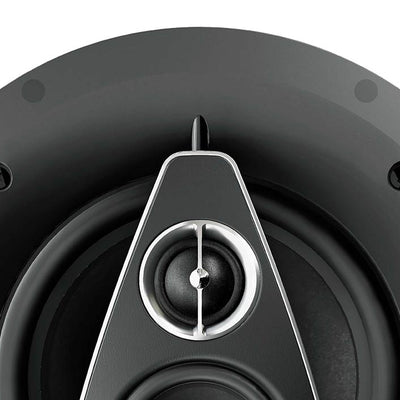 Close-up of the Sonus faber PC-683 3-way in-ceiling speaker system, zoomed in to highlight the details of the tweeter.