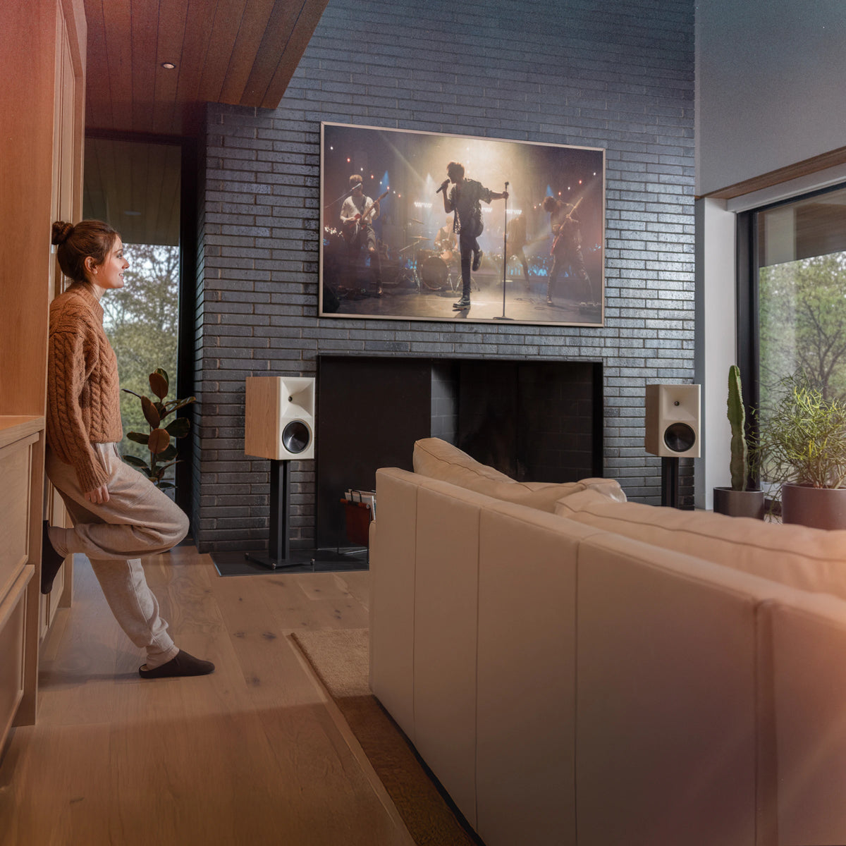 Klipsch The Nines II Dolby Atmos Powered Speakers Walnut | The Grid