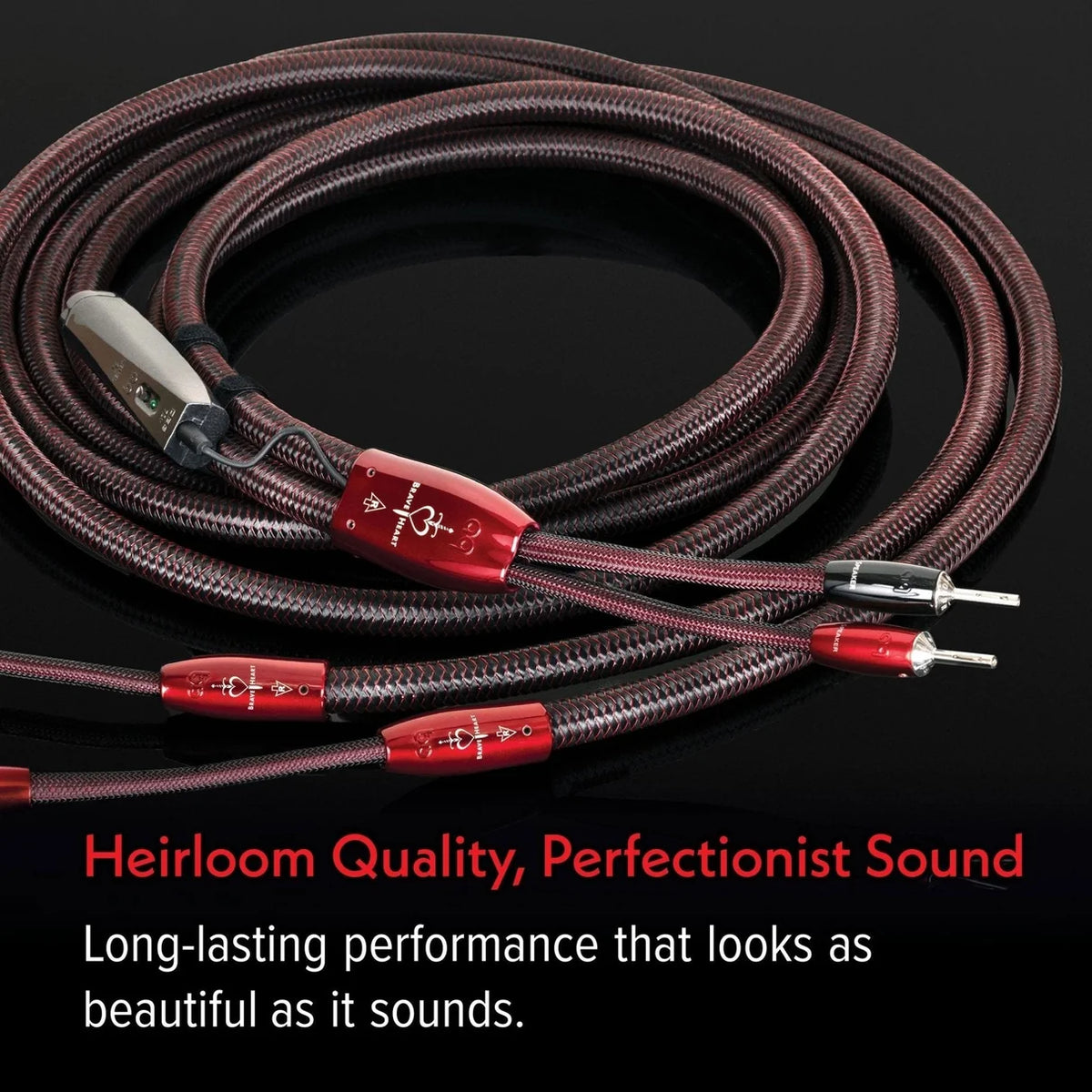 AudioQuest Brave Heart Full-Range Speaker Cable Pair | The Grid HiFi