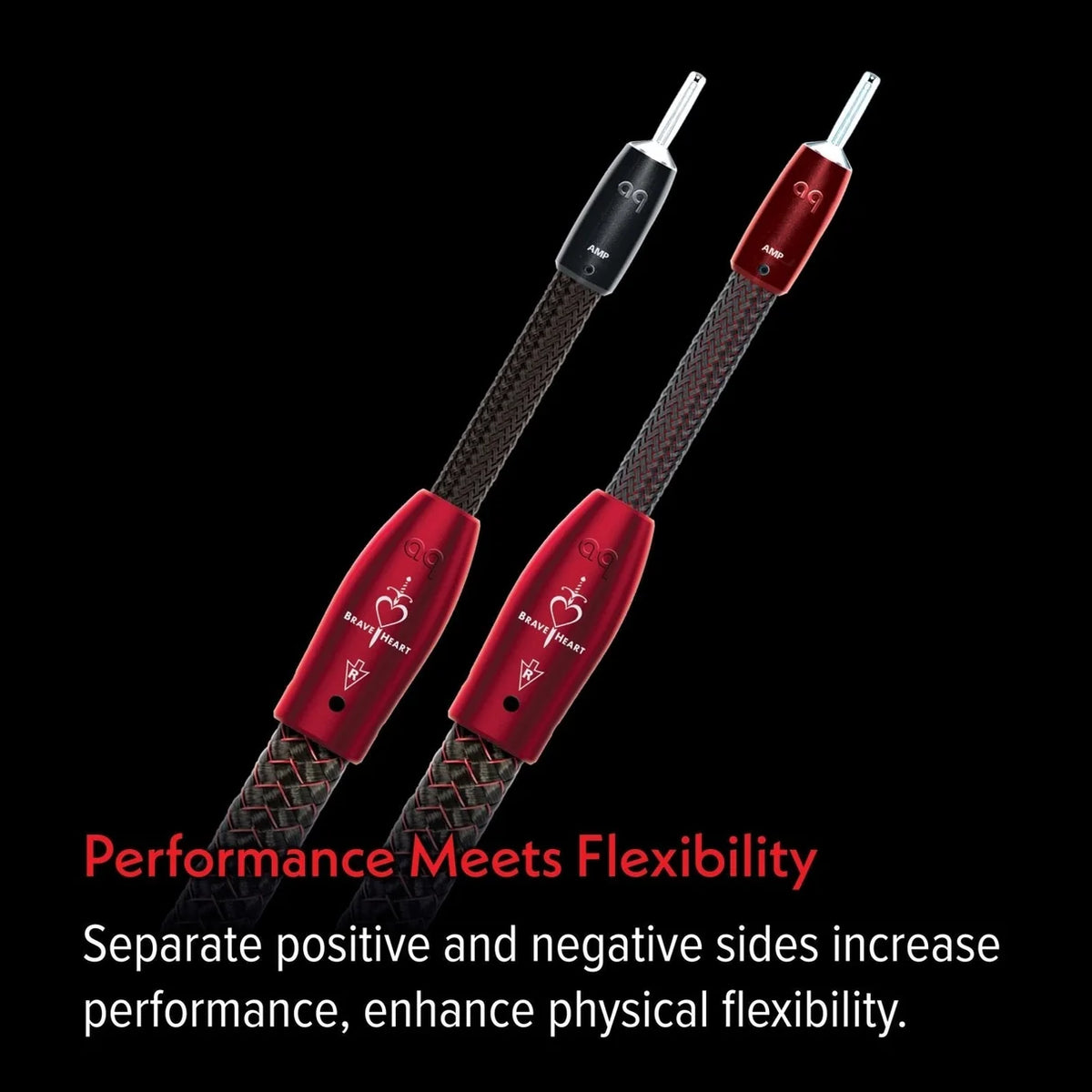 AudioQuest Brave Heart Full-Range Speaker Cable Pair | The Grid HiFi