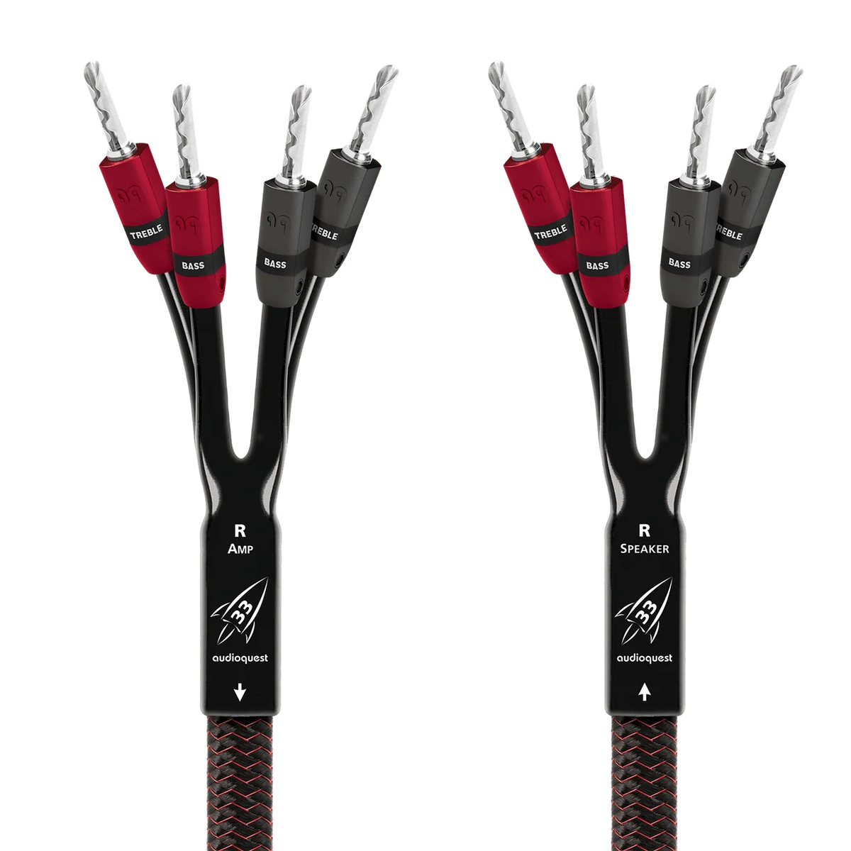 AudioQuest Rocket 33 Single-BiAmp Speaker Cable Pair | The Grid HiFi