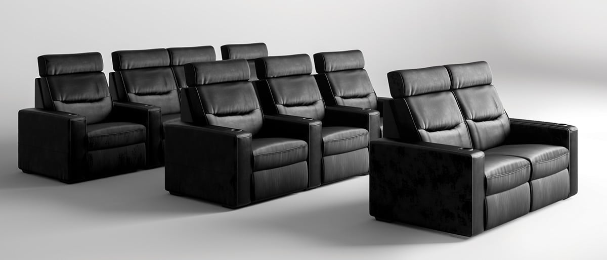 Salamander TC3 Three-Seat Curved Theater Seating | The Grid