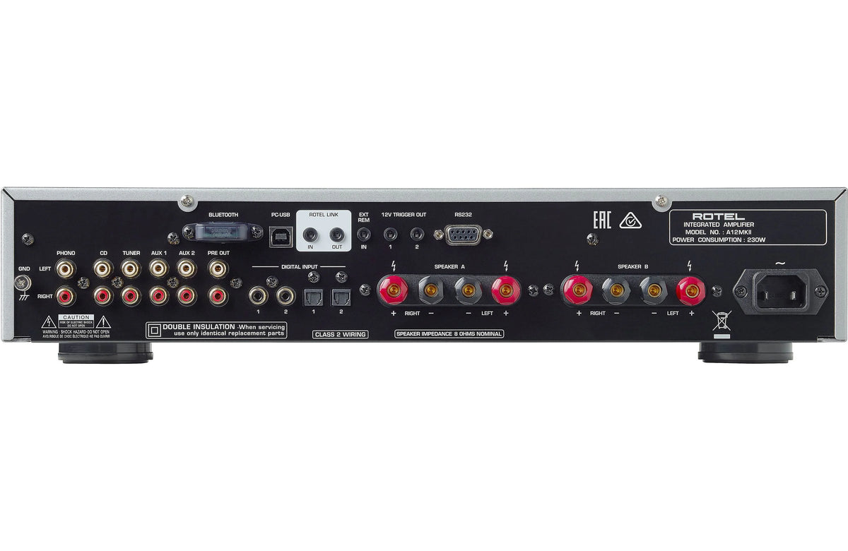 Rotel A12MKII Integrated Amplifier | 60W Class AB & 32-Bit DAC