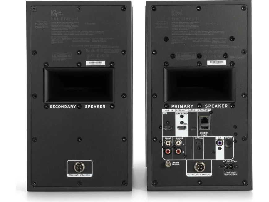 Klipsch The Fives II Ebony Powered Speakers | The Grid