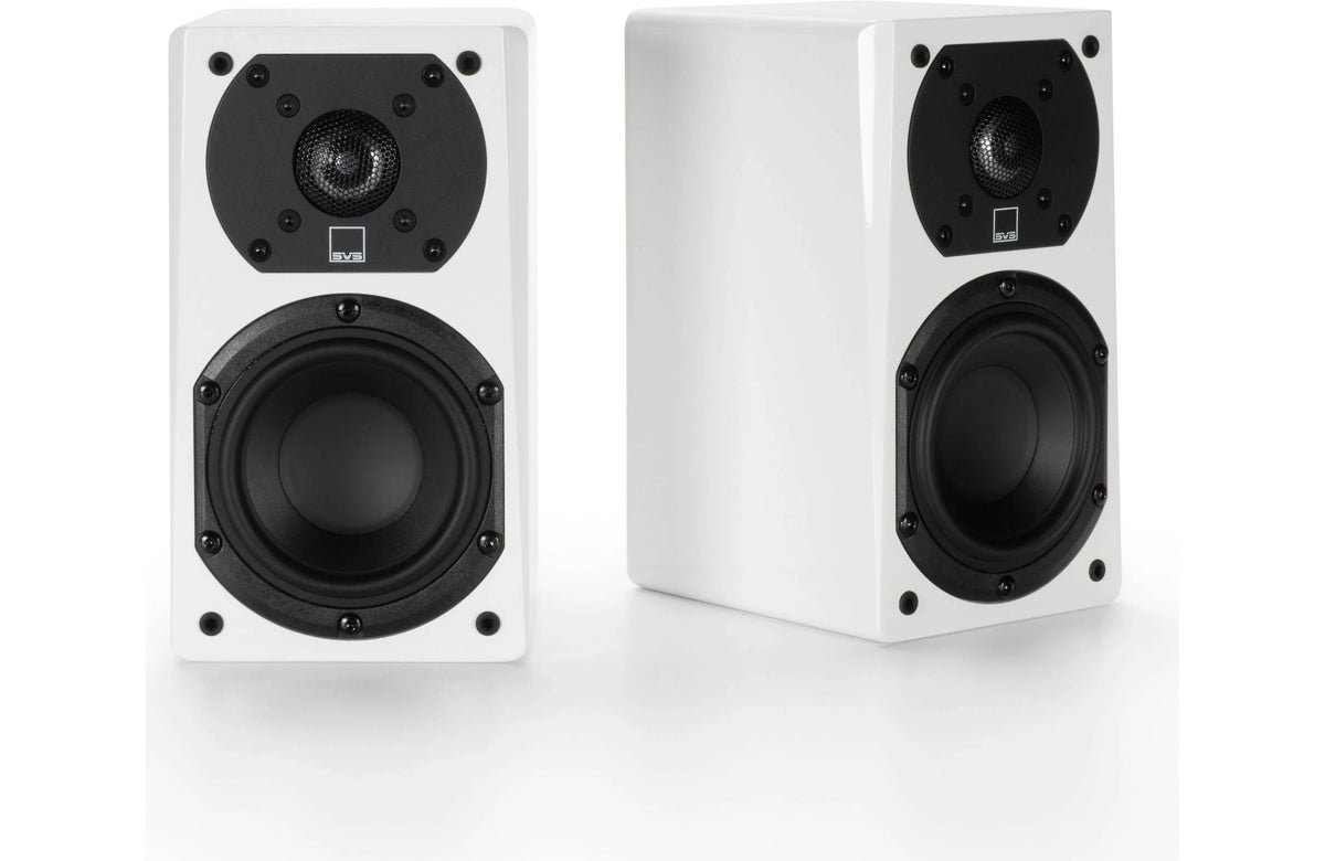 SVS Prime Satellite Speakers Gloss White | Compact Home Theater | The Grid