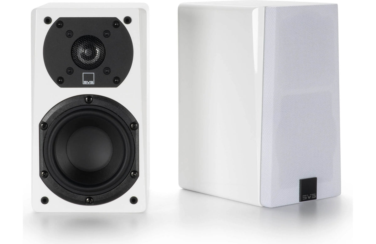 SVS Prime Satellite Speakers Gloss White | Compact Home Theater | The Grid