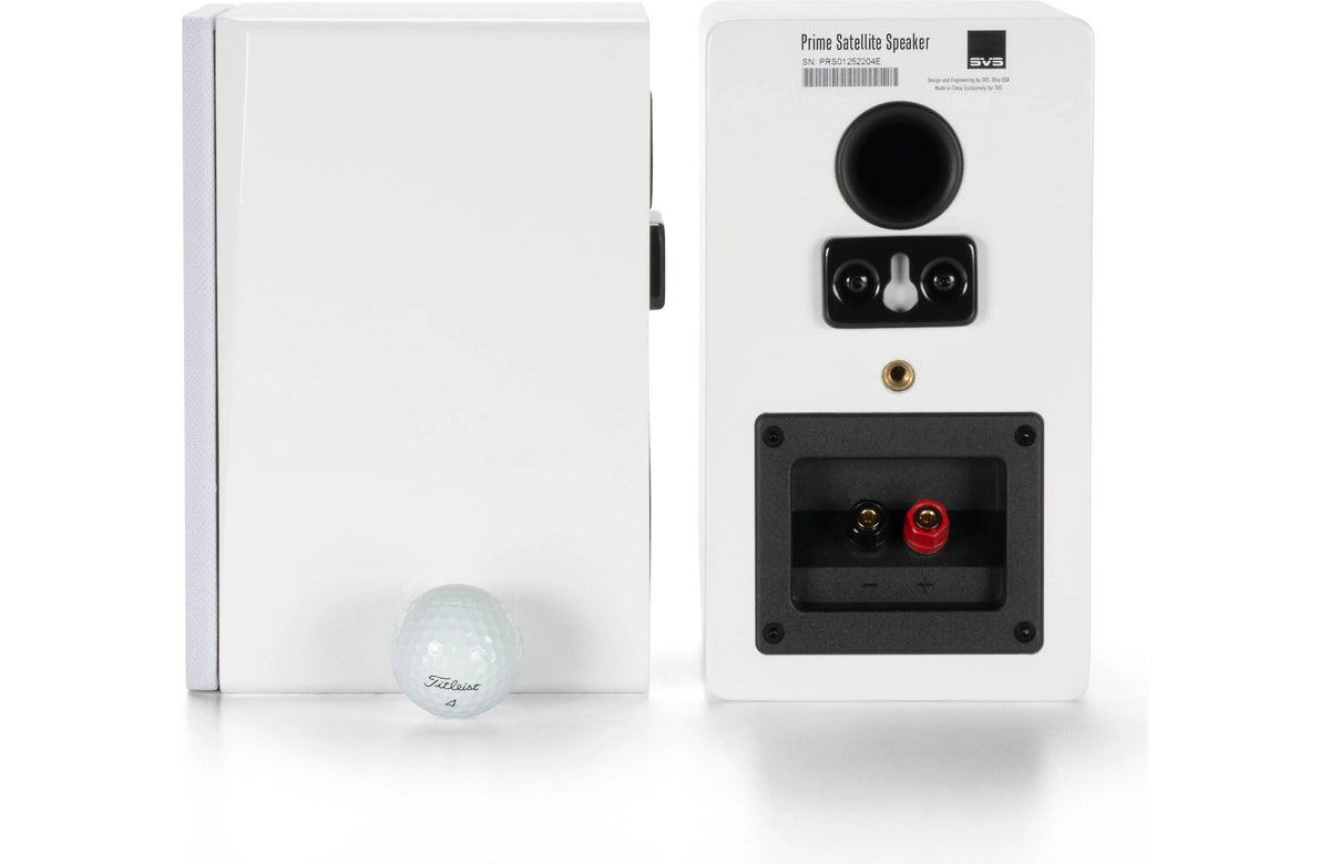 SVS Prime Satellite Speakers Gloss White | Compact Home Theater | The Grid