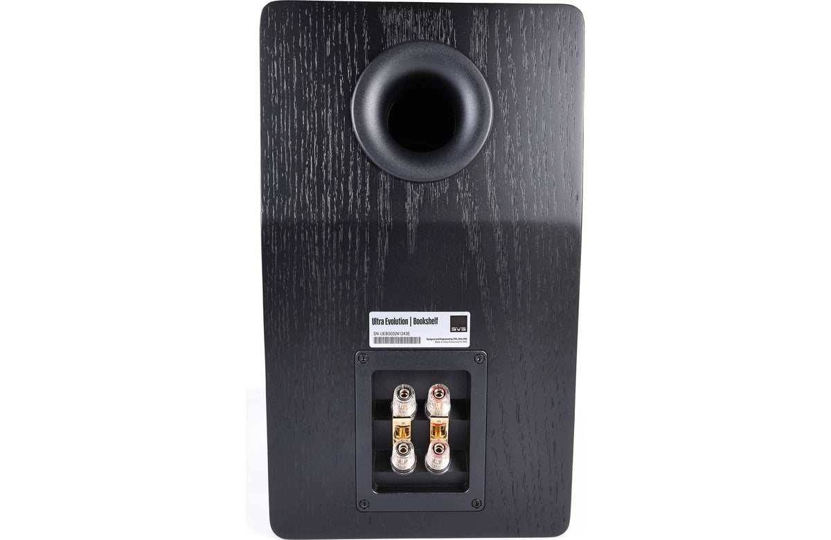 SVS Ultra Evolution Bookshelf Speakers Black Oak Veneer | The Grid HiFi