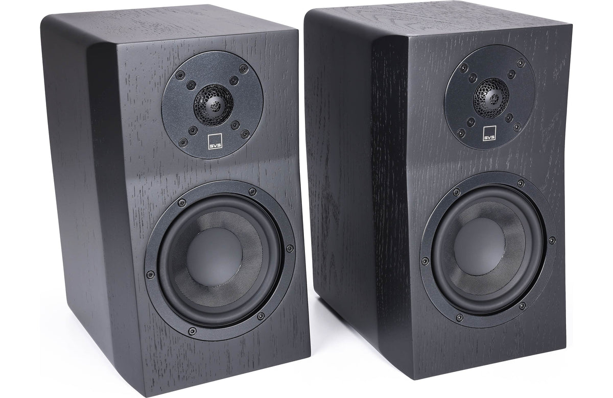 SVS Ultra Evolution Nano Bookshelf Speaker Black Oak Veneer | The Grid HiFi