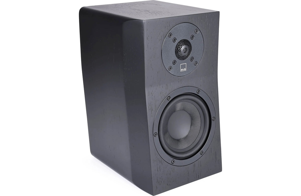 SVS Ultra Evolution Nano Bookshelf Speaker Black Oak Veneer | The Grid HiFi
