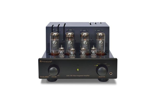 161b PrimaLuna EVO 100 Tube Integrated Amplifier black front without cage